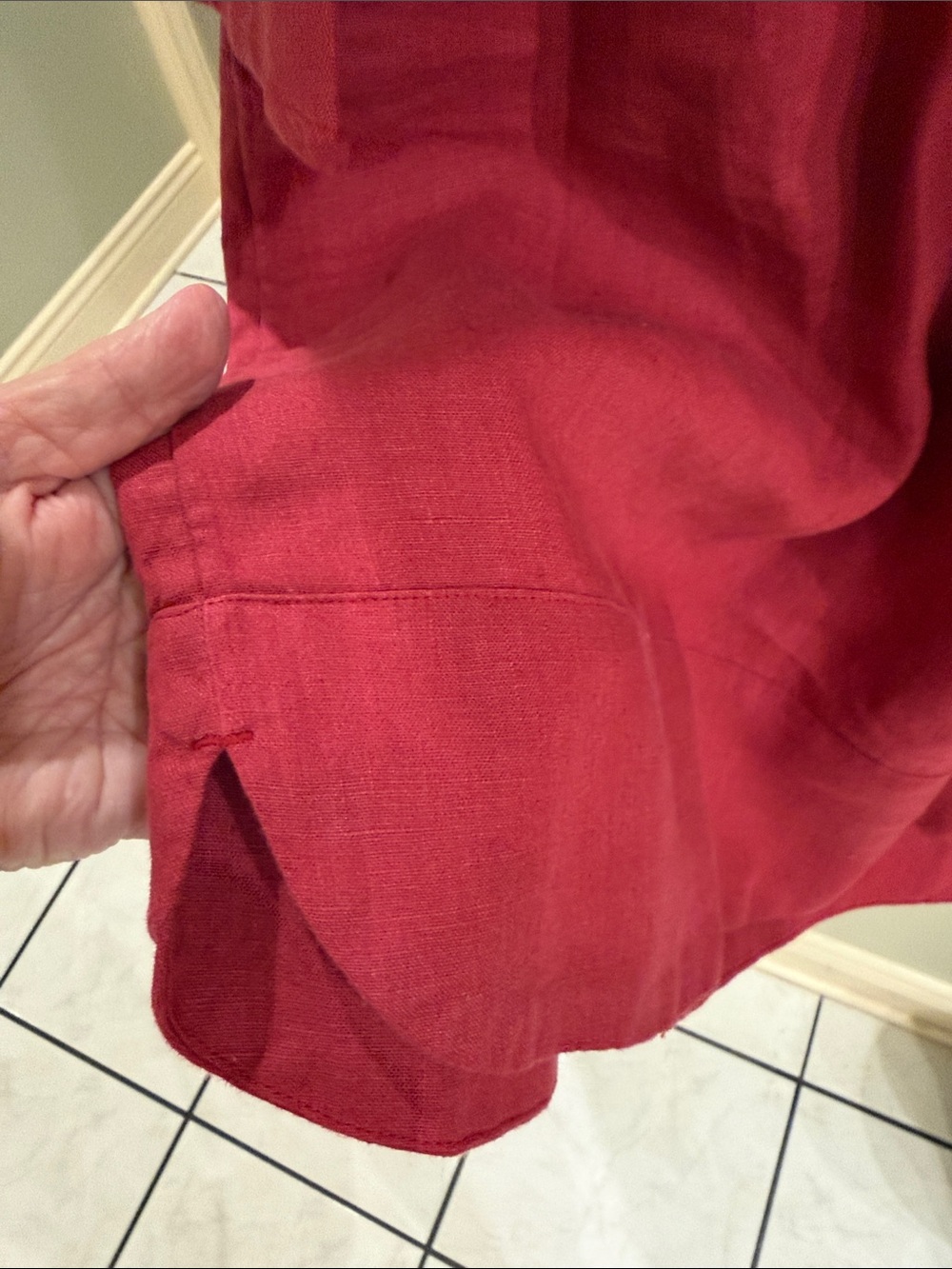 Soft Surroundings Raspberry Tunic with V-Neck - Picture 4 of 5